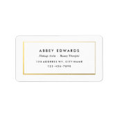 Eenvoudige, moderne Gold Business Label-Stickers Etiket (Voorkant)