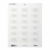 Eenvoudige, moderne Gold Business Label-Stickers Etiket (Full Sheet)