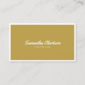 Eenvoudige moderne Gold Cursive Script Border QR-c Visitekaartje (Voorkant)