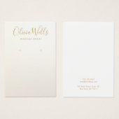 Eenvoudige, moderne, Gold Earning-schermkaart Visitekaartje (Voorkant /achterkant)