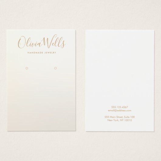 Eenvoudige, moderne, Gold Earning-schermkaart Visitekaartje (Voorkant /achterkant)