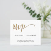 Eenvoudige, moderne Gold RSVP, geen gereserveerde  (Staand voorkant)