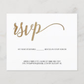 Eenvoudige, moderne Gold RSVP, geen gereserveerde  (Voorkant)