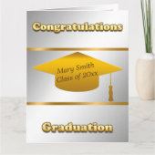 Eenvoudige, moderne Gold Silver Kaart (Voorkant)