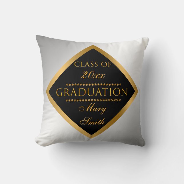 Eenvoudige, moderne Gold Silver Kussen (Voorkant)