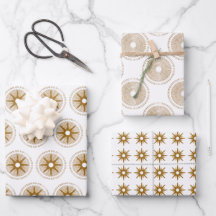Eenvoudige, moderne Gold Starburst Kerstmis