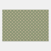 Eenvoudige, moderne Gold Starburst Soft Green Kers Inpakpapier Vel (Voorkant 2)