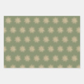 Eenvoudige, moderne Gold Starburst Soft Green Kers Inpakpapier Vel (Voorkant)
