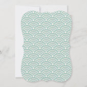 Eenvoudige moderne golven groen + witte vlek bruil kaart (Achterkant)