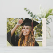 Eenvoudige moderne golvende rand twee foto afstude aankondiging (Staand voorkant)