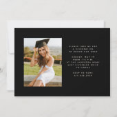 Eenvoudige moderne golvende rand twee foto afstude aankondiging (Achterkant)