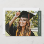 Eenvoudige moderne golvende rand twee foto groen a aankondiging (Voorkant)