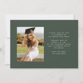 Eenvoudige moderne golvende rand twee foto groen a aankondiging (Achterkant)