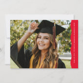 Eenvoudige moderne golvende rand twee foto rood af aankondiging (Voorkant)