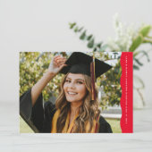 Eenvoudige moderne golvende rand twee foto rood af aankondiging (Staand voorkant)