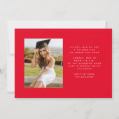 Eenvoudige moderne golvende rand twee foto rood af aankondiging (Achterkant)