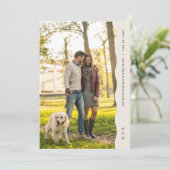 Eenvoudige moderne golvende randfoto save the date (Staand voorkant)