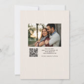 Eenvoudige moderne golvende randfoto save the date (Achterkant)