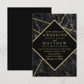 Eenvoudige, moderne gouddiamantmarter kaart (Voorkant / Achterkant)