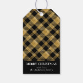 Eenvoudige moderne gouden buffel gespeeld Vrolijke Cadeaulabel (Voorkant)