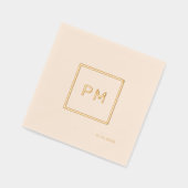 Eenvoudige moderne gouden folie ingelijst bruiloft folie servetten (Links)