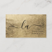 Eenvoudige moderne gouden foto QR make-up artist Visitekaartje (Voorkant)