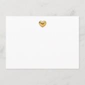 Eenvoudige moderne gouden hartweduwen informatiekaartje (Achterkant)