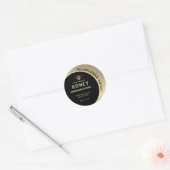 Eenvoudige moderne gouden honingkam ronde sticker (Envelop)