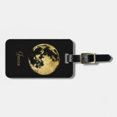 Eenvoudige moderne gouden kaart bagagelabel (Voorkant horizontaal)