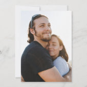 Eenvoudige Moderne Gouden Kalligrafie Fotobruiloft Kaart (Achterkant)