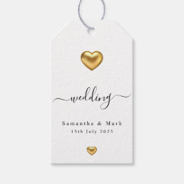 Eenvoudige, moderne gouden Labels voor weddenschap Cadeaulabel