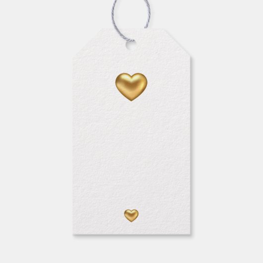 Eenvoudige, moderne gouden Labels voor weddenschap Cadeaulabel (Achterkant)