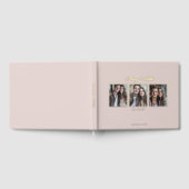 Eenvoudige moderne gouden lijst met drie foto's va gastenboek (Volledig)