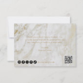 Eenvoudige Moderne Gouden Marmeren Elegante Zaken Bedankkaart (Achterkant)