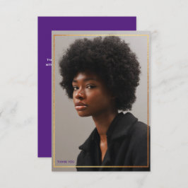 Eenvoudige moderne gouden rand afstudeer dank je w kaart