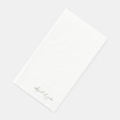 Eenvoudige Moderne Gouden Script Namen Bruiloft Servet (Hoek)