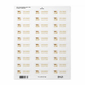 Eenvoudige Moderne Gouden Script Typografie Afstud Etiket (Full Sheet)