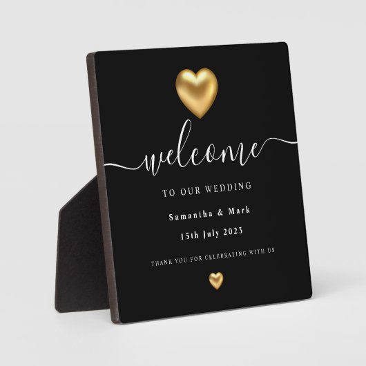 Eenvoudige moderne goudhendrieplak fotoplaat (Voorkant)