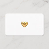 Eenvoudige, moderne, goudplatte kaart voor bruilof plaatskaartje (Achterkant)