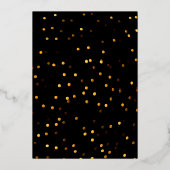 Eenvoudige, moderne goudweduwen folie uitnodiging (Achterkant)