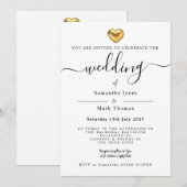 Eenvoudige moderne goudweduwen kaart (Voorkant / Achterkant)