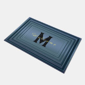 Eenvoudige moderne gradiënt welkome het Monogram N Deurmat (Schuin)