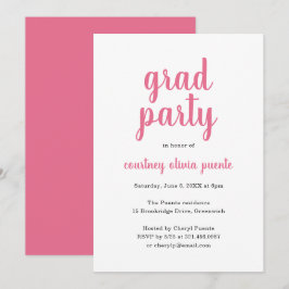 Eenvoudige Moderne Graduation Party Kaart