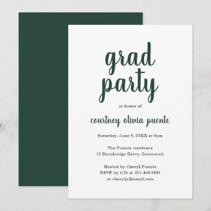 Eenvoudige Moderne Graduation Party Kaart