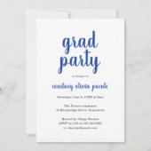 Eenvoudige Moderne Graduation Party Kaart (Voorkant)