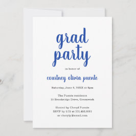 Eenvoudige Moderne Graduation Party Kaart