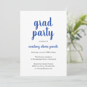 Eenvoudige Moderne Graduation Party Kaart (Staand voorkant)