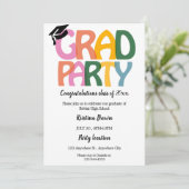 Eenvoudige Moderne Graduation Party Kaart (Staand voorkant)