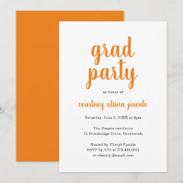 Eenvoudige Moderne Graduation Party Kaart