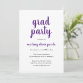Eenvoudige Moderne Graduation Party Kaart (Staand voorkant)